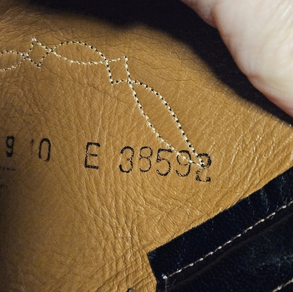 Lucchese Vintage Pull on Cowboy boots mens size 10 - black - Picture 6 of 9